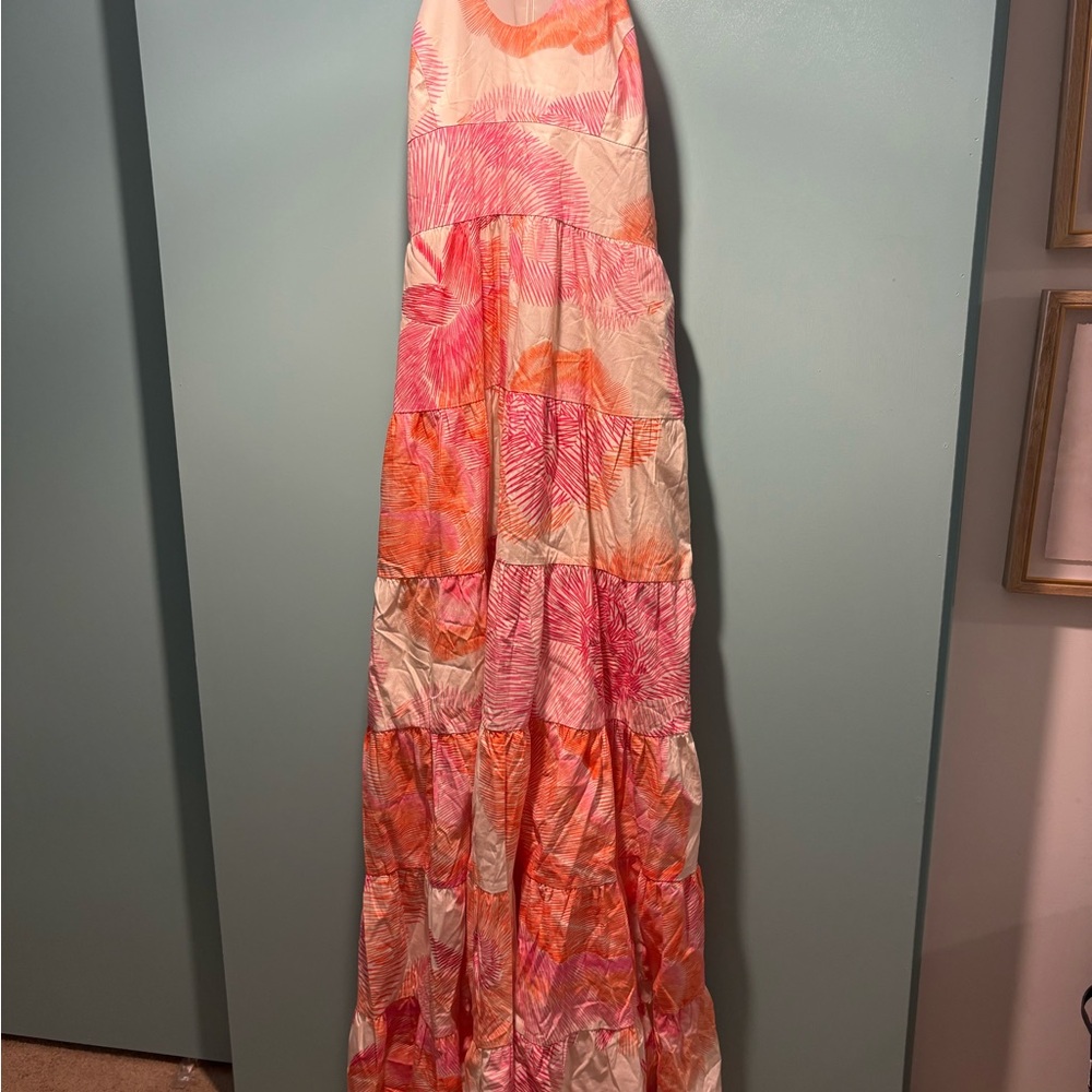 Hutch Vibrant Pink and Orange Maxi Dress
